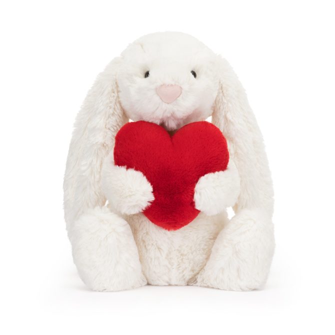 Bashful Red Love Heart Bunny Original