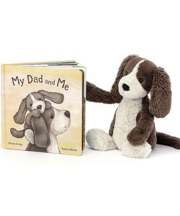 My Dad And Me Book And Bashful Fudge Puppy Medium