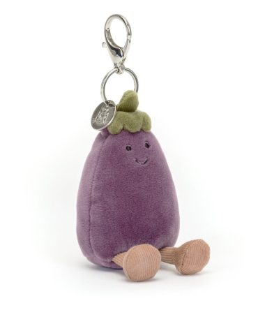 Vivacious Eggplant Bag Charm