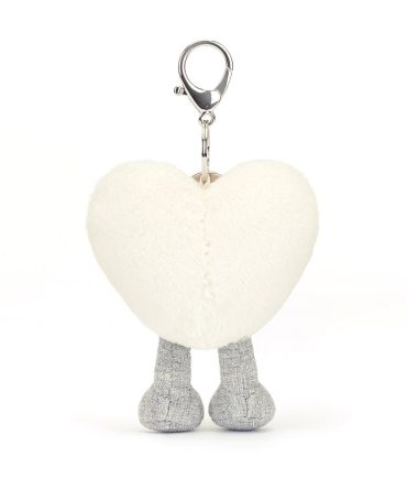 Amuseable Cream Heart Bag Charm