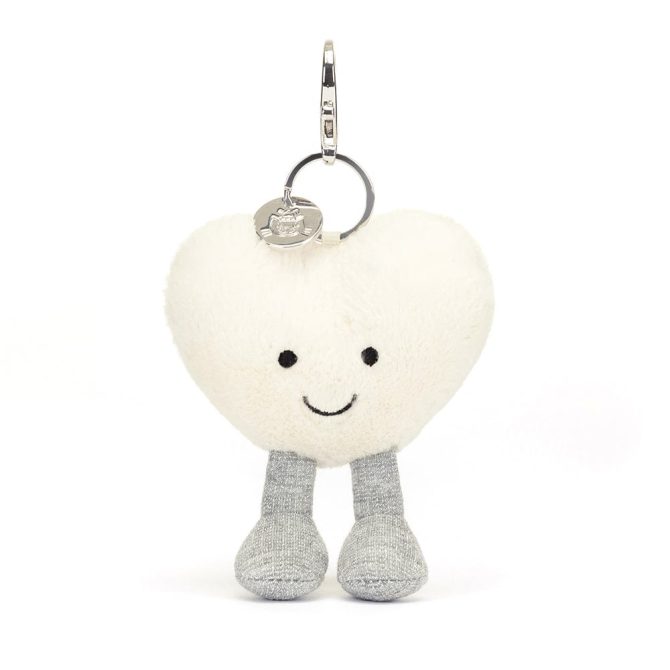 Amuseable Cream Heart Bag Charm