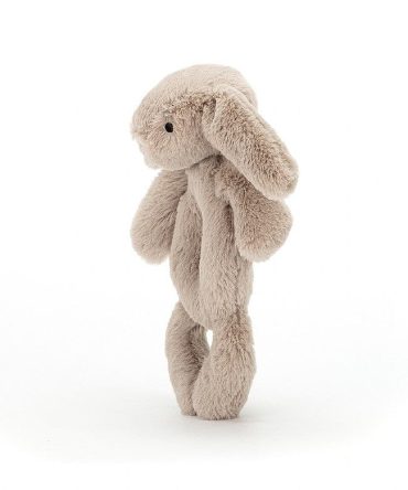 Bashful Beige Bunny Ring Rattle - DISCO