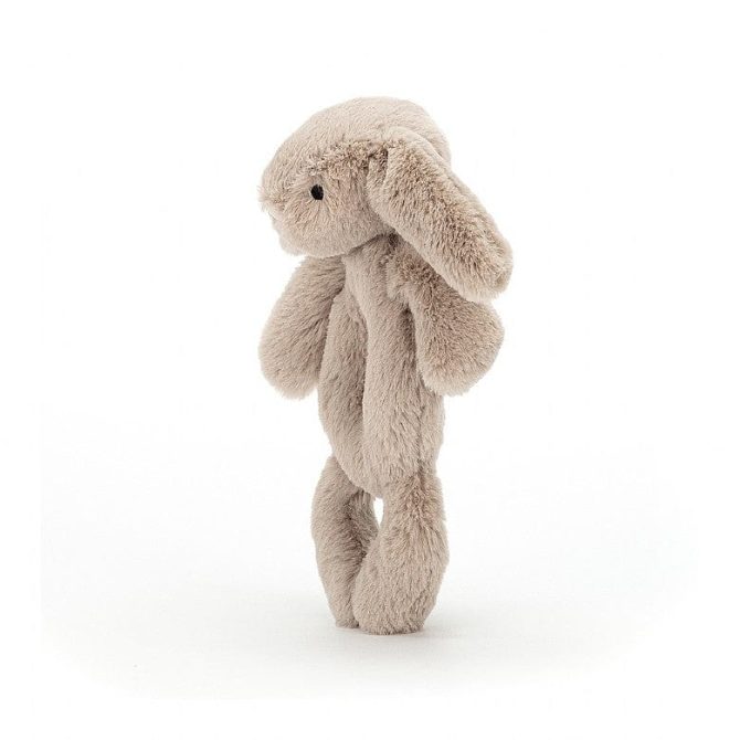 Bashful Beige Bunny Ring Rattle - DISCO